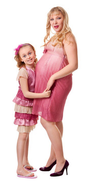 孕婦與女兒