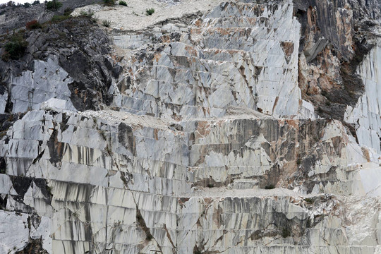 大理石采石場(chǎng)——濱海阿爾卑斯山脈；Carrara；托斯卡納；意大利