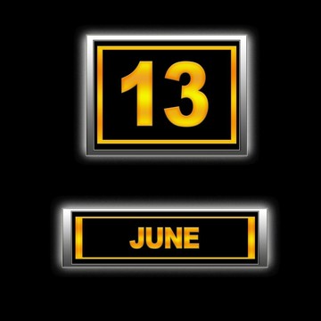 6月13日。