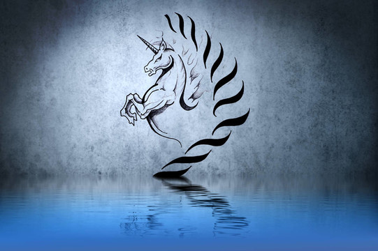 可愛的獨(dú)角獸。插畫設(shè)計(jì)