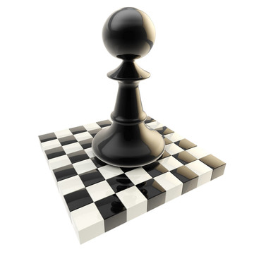 國際象棋圖標(biāo)孤立的棋子
