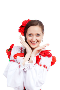 穿傳統(tǒng)衣服的女孩