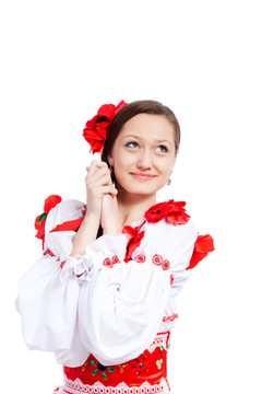 穿傳統(tǒng)衣服的女孩