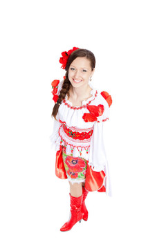 穿傳統(tǒng)衣服的女孩