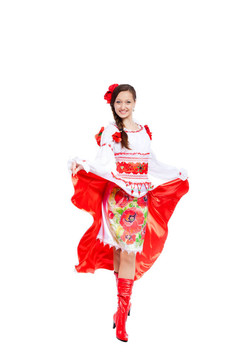 穿傳統(tǒng)衣服的女孩