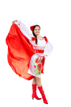 穿傳統(tǒng)衣服的女孩