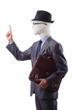 男人被醫(yī)用繃帶