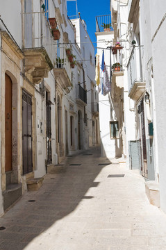 小巷。Martina Franca。普利亞。意大利.