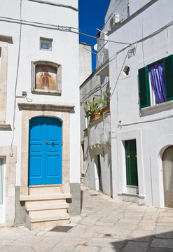小巷。Martina Franca。普利亞。我