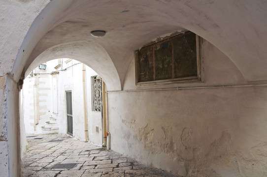 小巷。Martina Franca。普利亞。意大利.