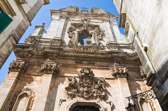圣多梅尼科教堂。Martina Franca。普利亞。意大利.