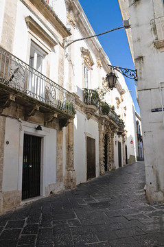 小巷。Martina Franca。普利亞。意大利.