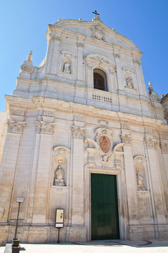 胭脂紅教堂。Martina Franca。普利亞。意大利.