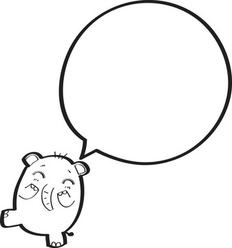 語音泡泡卡通大象