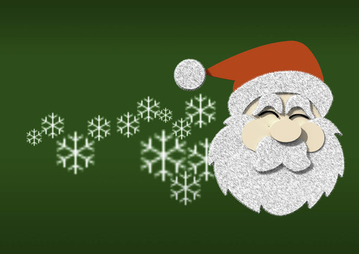 綠色背景的Graphic Santa