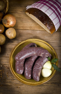 krupniok傳統(tǒng)血香腸在波蘭美食