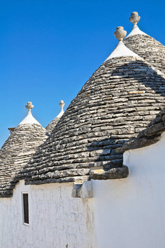 Alberobello s Trulli。普利亞。意大利.