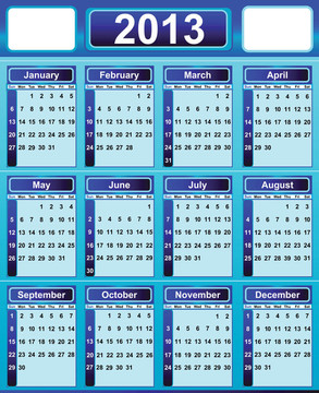 日歷2013