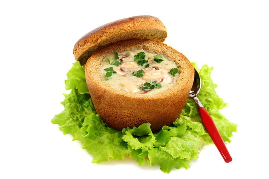 蘑菇土豆湯。