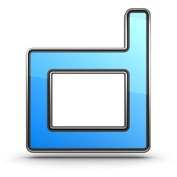 金屬邊框現(xiàn)代設(shè)計(jì)中的字母B藍(lán)色圖標(biāo)