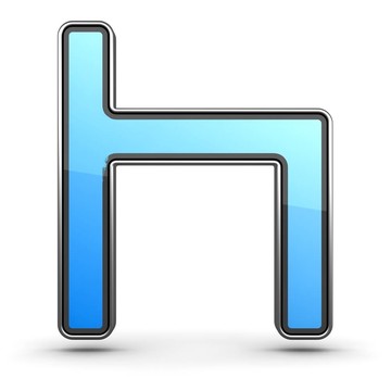 現(xiàn)代金屬邊框設(shè)計(jì)中的H H藍(lán)色圖標(biāo)