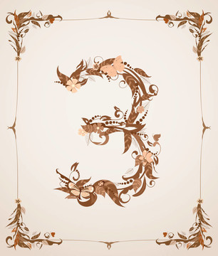 復(fù)古復(fù)古字母號(hào)碼在一幀