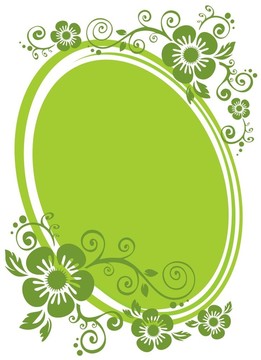 綠色花框