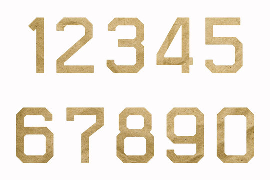 牛皮紙的數(shù)字（0-9）