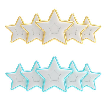 五星級評級組成孤立的白色
