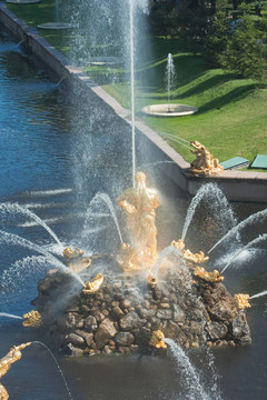 Samson Fountain；在pertergof大串聯(lián)；圣彼得堡；R
