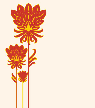 三朵紅色的花