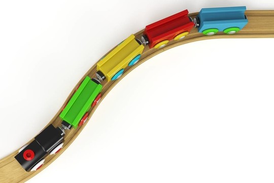 三維木制玩具火車