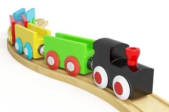 三維木制玩具火車