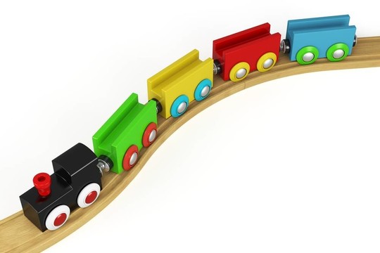 三維木制玩具火車