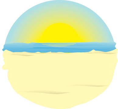 海洋日出。