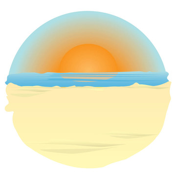 海洋日落。