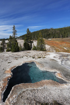 yellowstonel藍(lán)星春天公園。