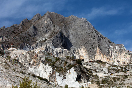 大理石采石場(chǎng)——濱海阿爾卑斯山脈；Carrara；托斯卡納；意大利
