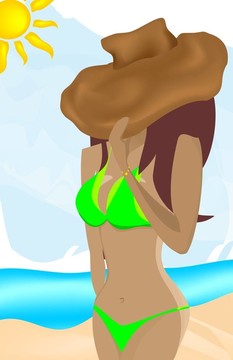 女孩在Sea