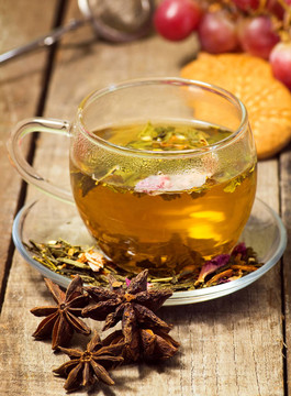 綠色茶葉杯