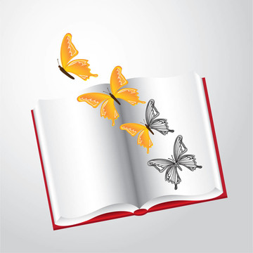 蝴蝶和书