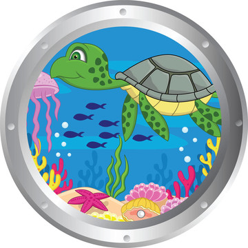烏龜卡通分流框架
