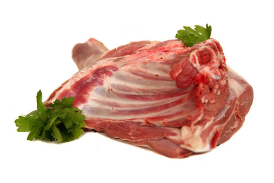 生牛肉牛排白色背景