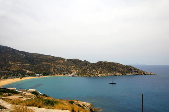 景觀Mylopotas海灘地中海島嶼基克拉澤斯希臘iOS