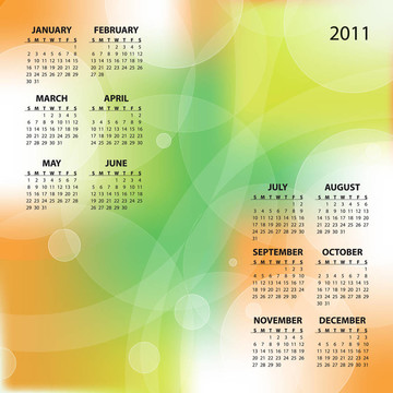 多彩日歷2011
