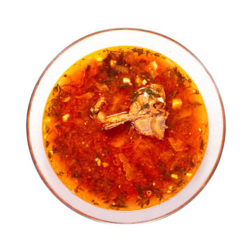 甜菜根和白菜湯