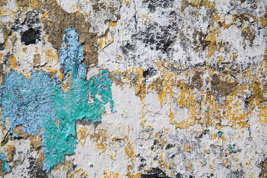 剝離Stucco Wall