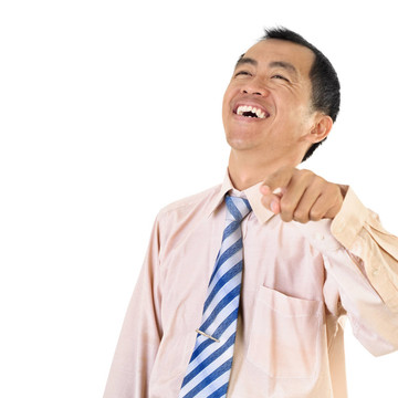 成熟的商人笑