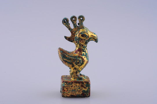漢代金印 神鳥鎏金印