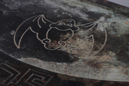 銅銹紋理 青銅器 蝙蝠紋